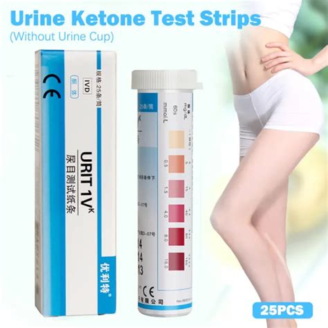 25 STRIPS/SET KETONE Test Strip Urine Tester Analysis Home Ketosis Test ...