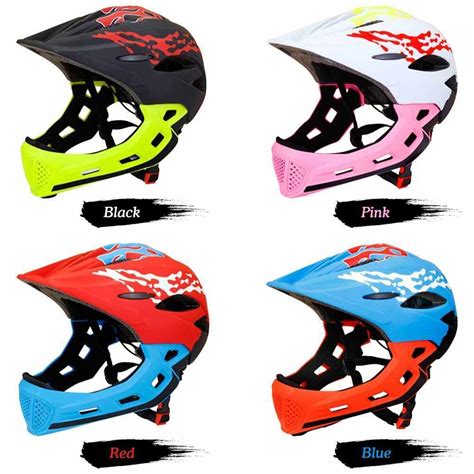 Children Bike Helmet Adjustable Detachable Full Face Helmet for Kids ...