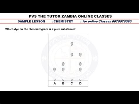 Ecz Chromatography Exam Question O Level Chemistry Youtube