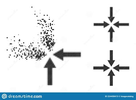 Decomposed Dot Halftone Stock Market Monitoring Icon Vector