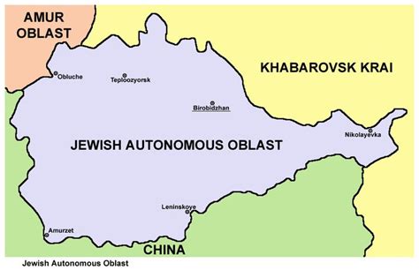 Map Of Jewish Autonomous Oblast In Russia Jewish Autonomous Oblast