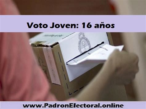 Voto Joven a los 16 años