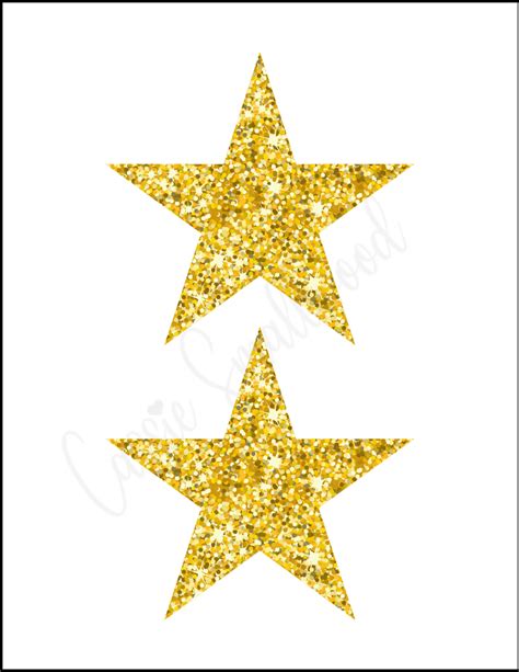 5 inch gold star template printable pdf - Cassie Smallwood