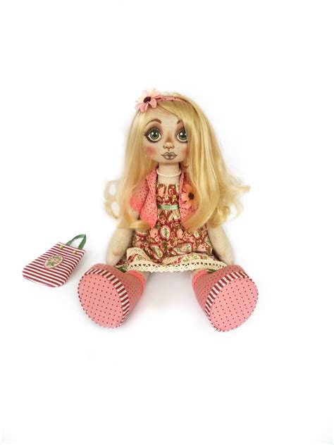 Blonde Hair Doll Beautiful Doll Stuffed Doll Interior Doll Etsy