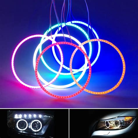 Luz Led Cob De Ojo De Ngel Para Coche L Mpara De Decoraci N Drl Cm