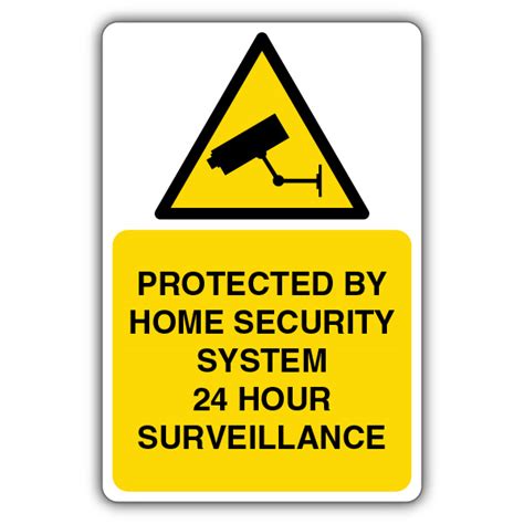 Protected By Home Security System 24Hr Surveillance - CCTV Triangle ...