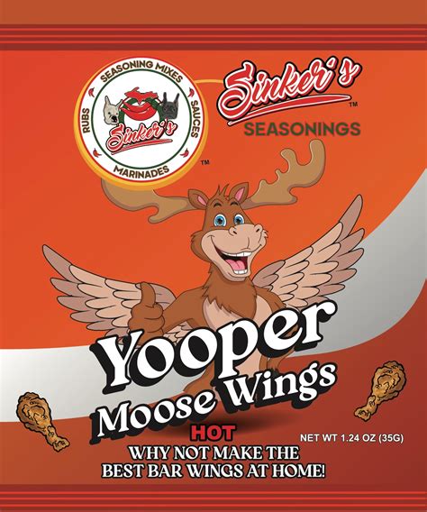 Yooper Moose Wings- Hot | Sinker's Seasonings