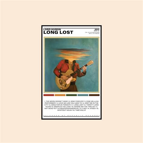 Long Lost Lord Huron 11x17 Color Block Tracklist Poster // Digital ...