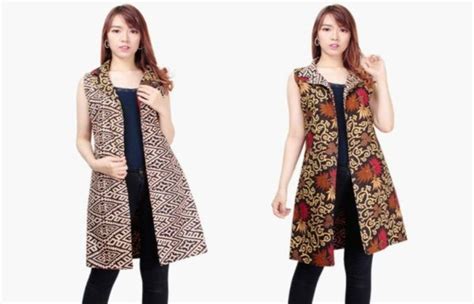 Model Baju Batik Rompi Modern Terbaru Ide Padu Padan Outfit Feminim