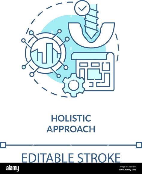 Holistic Approach Blue Concept Icon Stock Vector Image Art Alamy