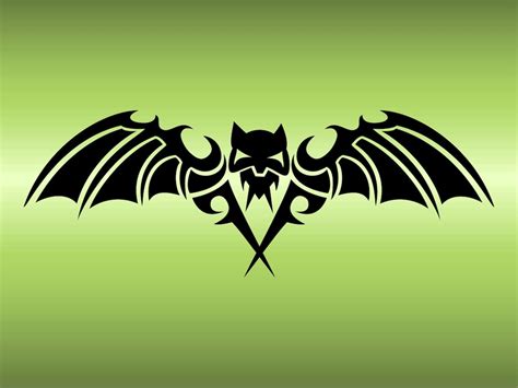 Bat Tattoo Design Vector Art & Graphics | freevector.com