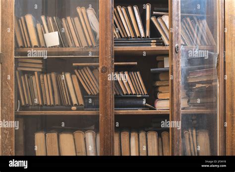 Old Books In A Vintage Library Stock Photo Alamy