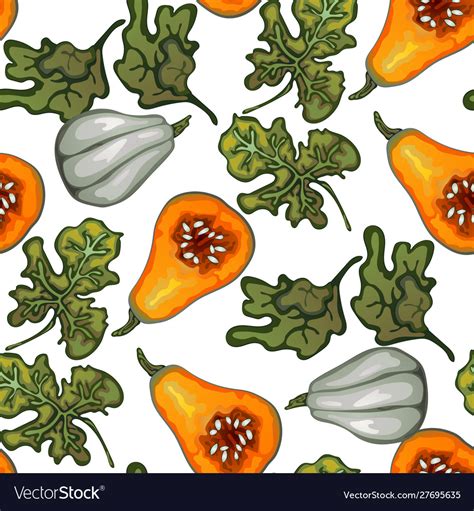 Autumn harvest pumpkins Royalty Free Vector Image