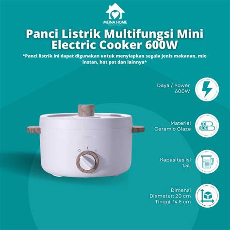 Jual Panci Listrik Elektrik Pan Multifungsi Mini Electric Pan Cooker