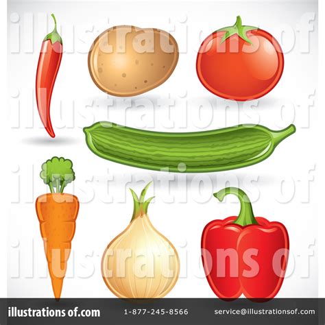 Veggies Clipart #1054459 - Illustration by TA Images