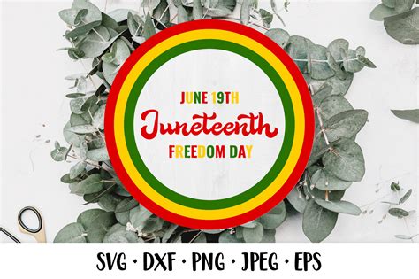 Juneteenth Round Sign Svg Afro American Graphic By Labelezoka