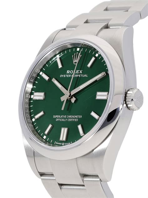 Rolex Pre Owned Oyster Perpetual Mm Farfetch