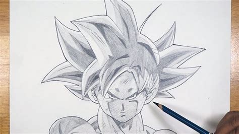 A Drawing Of Gohan From Dragon Ball Is Shown In The Image With Pencils