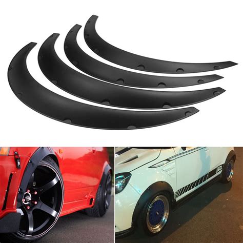 4Pcs 50mm Universal Flexible Car Fender Flares Extra Wide Body Wheel