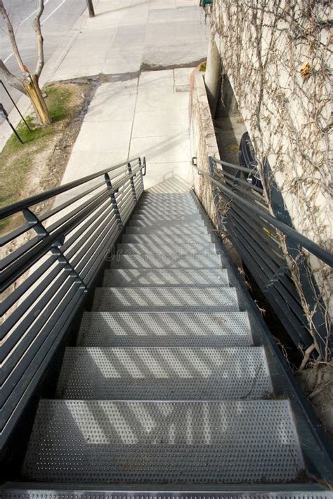 Metal Stairs Going Down Royalty Free Stock Photos Image 5109138