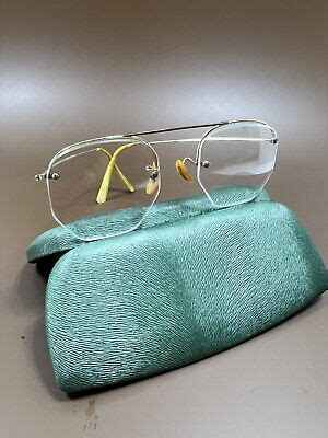 Bausch Lomb B L 1 10 12k GF Gold Filled Rimless Eyeglasses With Case