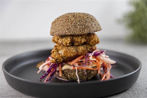 Crispy Chicken Schnitzel And Slaw Burgers — Cook With Luke