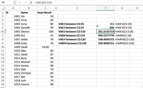 Mastering Data Analysis How To Find Sample Variance In Excel Earn