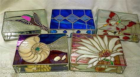 Stained Glass Jewelry Boxes Custom Designed Made To Order Etsy Stained Glass Crafts Glass