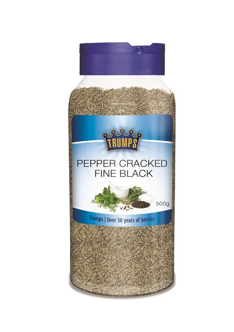 Trumps Pepper Black Cracked Fine 500g 6x500g