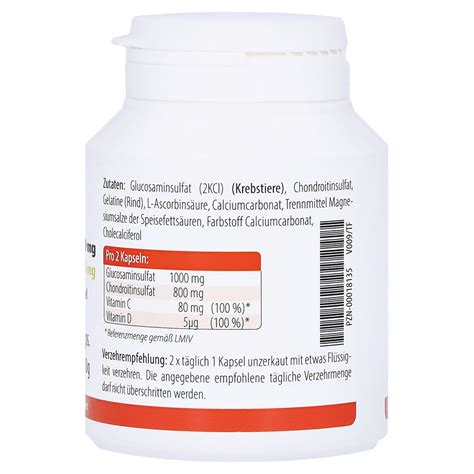 Glucosamin Mg Chondroitin Mg Kapseln St Ck Medpex