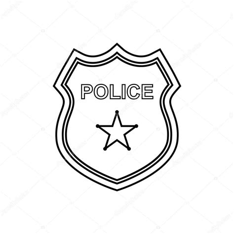 Police Badge Outline | Free download on ClipArtMag