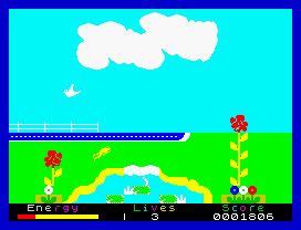 Screenshot Of Percy The Potty Pigeon ZX Spectrum 1984 MobyGames