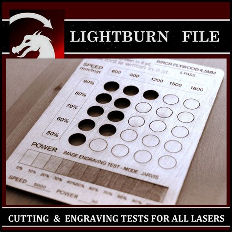 Laser Cut Test File Svg Lightburn Laser Test Files Engrave Test Cut