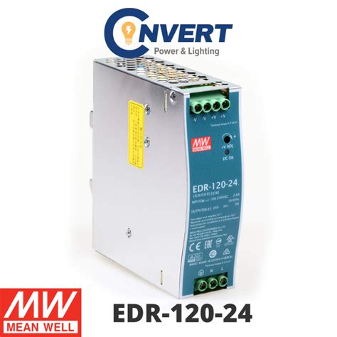 Mean Well EDR 120 24 EDR 120 DIN RAIL Switching Power Supply AC DC