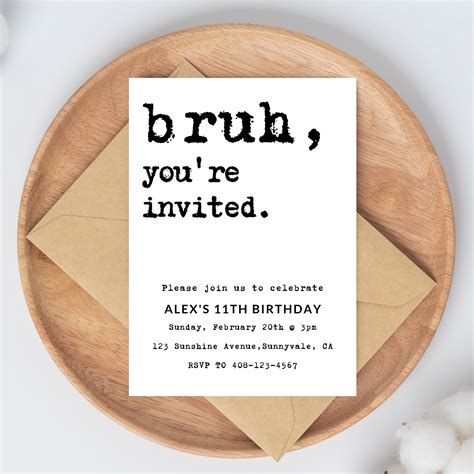 Printable Invitation Etsy Worksheets Library