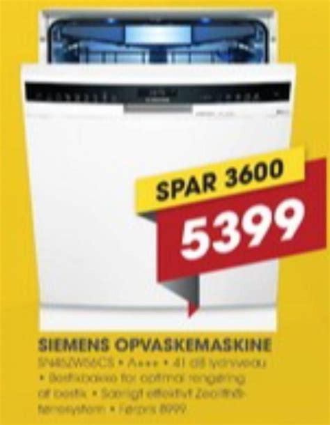 Siemens Opvaskemaskine Punkt Alle Tilbudsavis