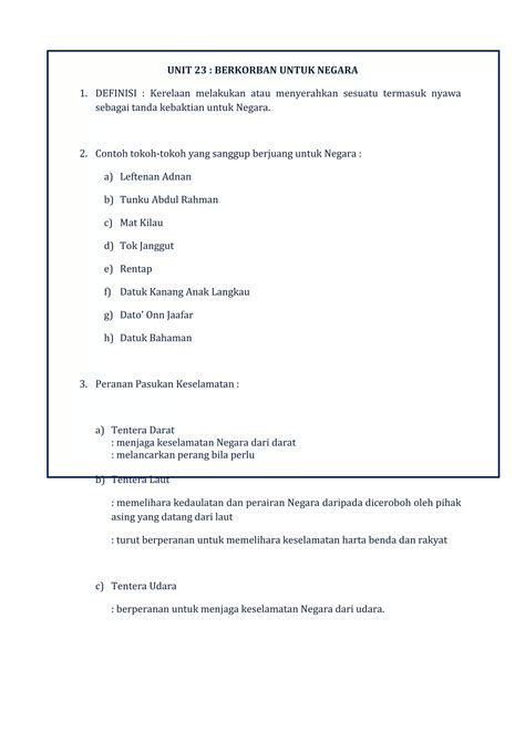 Nota Pendidikan Moral Ting Unit Berkorban Untuk Negara Pdf