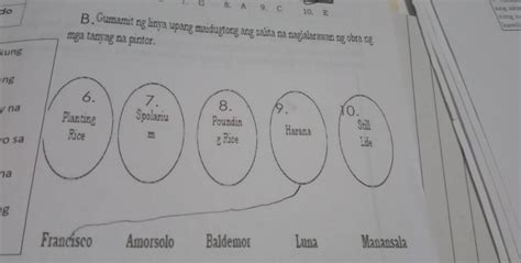 B Gumuhit Ng Linya Upang Maidugtong Ang Salita Na Nag Lalarawan Ng