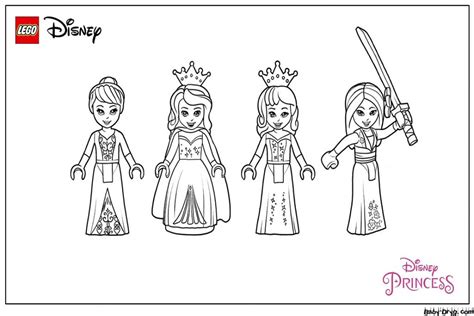 Coloring Page Lego Princesses Coloring Princess Printout