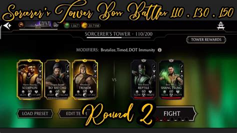 Mkmobile Sorcerers Tower Boss Battles 110 130 150 Rewards Youtube