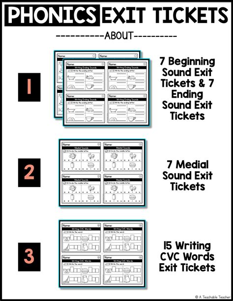 Phonics Exit Tickets The CVC Edition A Teachable Teacher