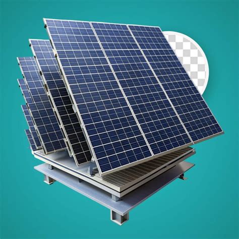 Premium Psd 3d Realistic Isolated Solar Panel Battery