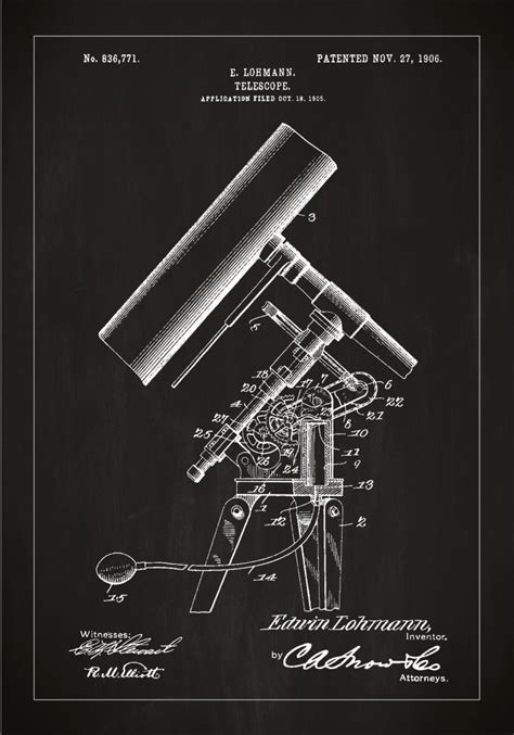 Compra Dibujo De Patente Telescopio Negro P Ster Aqu Bgastore Es