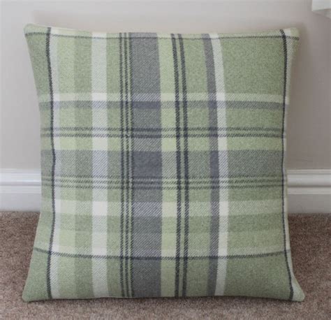 Elgin Sage Green Tartan Check Cushion Cover 16 X 16 Ebay Pale