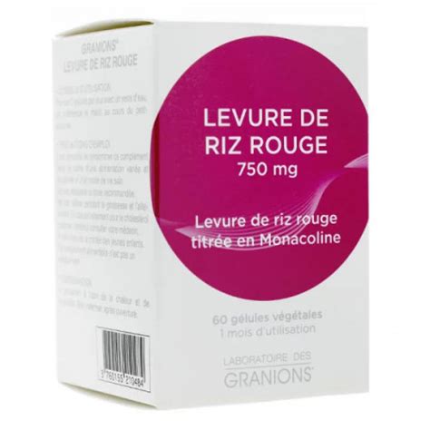 Granions Red Yeast Rice 150MG 30 Capsules Pharmacie En