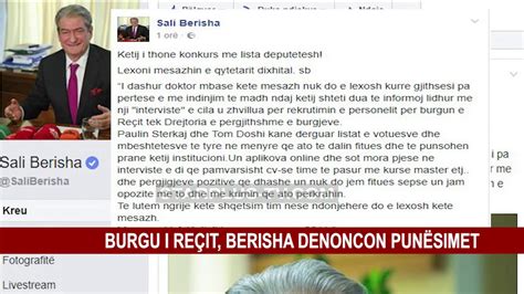 BURGU I REÇIT BERISHA DENONCON PUNËSIMET YouTube