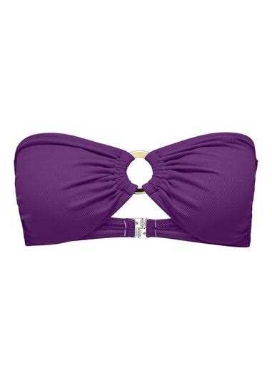 ONLY Purple Bandeau Bikini Top Matalan