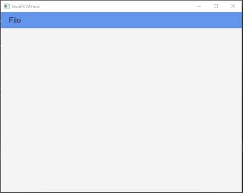 Javafx Menus