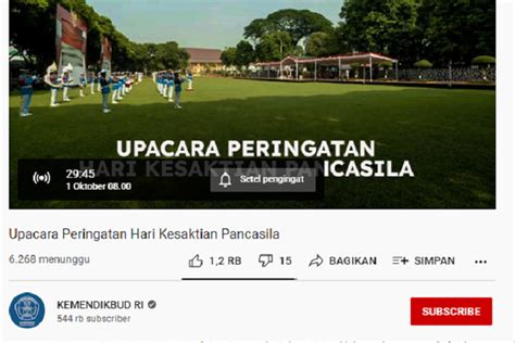 Live Streaming Hari Kesaktian Pancasila Link Nonton Upacara