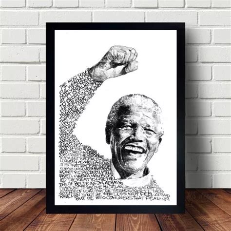 Quadro Poster Decorativo De Nelson Mandela Parcelamento Sem Juros